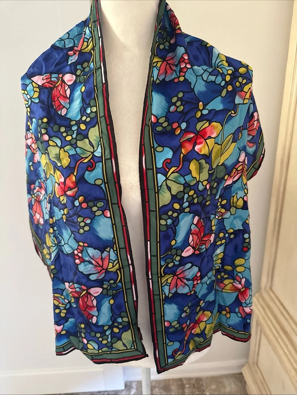 Vintage Floral silk scarf